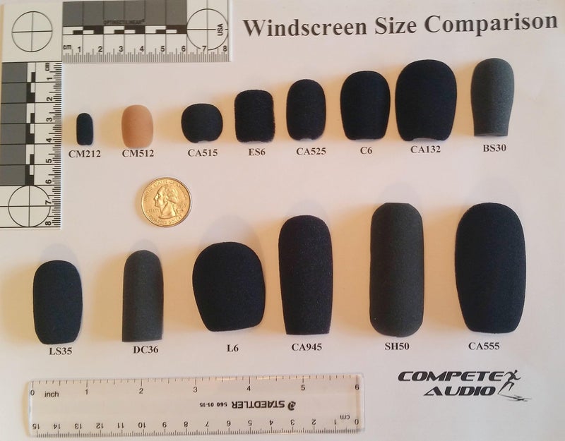 Compete Audio SH50 foam replacement microphone windscreens (microphone covers) (2-pack) for use with Sennheiser Aviation headsets - Image 3